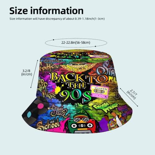 90S Outfit For Women Men, 90S Bucket Hats Fashion Sun Cap Packable Outdoor Rave Accessories Fisherman Hat For Women Men #TOP1