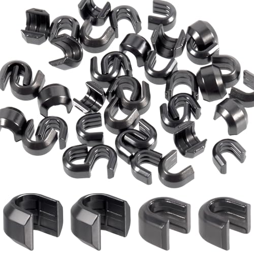 PAGOW 40pcs Zipper Stops Slider Retainers #3#5 Metal Zipper Top Stoppers Bottom Stop Replacement U Shaped Insertion Pin Repair Kit for Zippers Clothes Latch - Gun Black