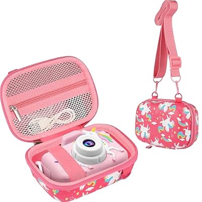 Leayjeen Kids Camera Case Compatible with Goopow/Mgaolo/CIMELR/Seckton/OZMI/Dylanto Kids Camera Toys and Children Digital Video Camera,Best Christmas and Birthday Gifts-Pink Unicorn(Case Only)