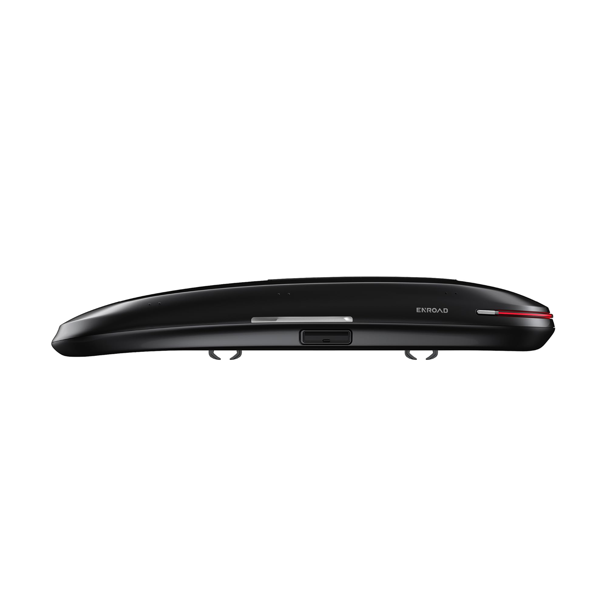 Nomadix Pro Dachbox für Autos, Fingerprint & 30W Solar Panel, Ultraleise Aerodynamik, inkl. Powerbank & LED Rücklicht, XL-400-E-Schwarz