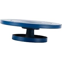 Harilla Pottery Banding Wheel Sculpting Wheel Rotating Table Versatile Pottery Tool Accessories with Bearing Heavy Duty for Pottery, Clay, Blue 17cm