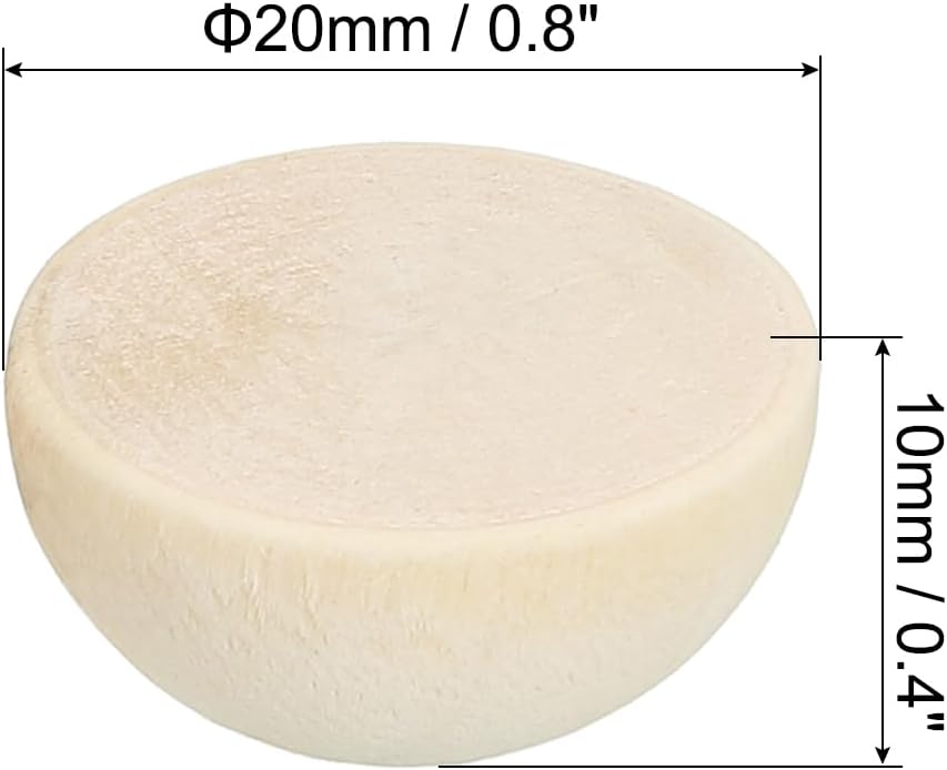 PATIKIL 20mm Half Wood Beads, 50 Pack Unfinished Natural Wooden Beads Round Split Wood Balls for Craft Art Ornaments Painting - Image 2