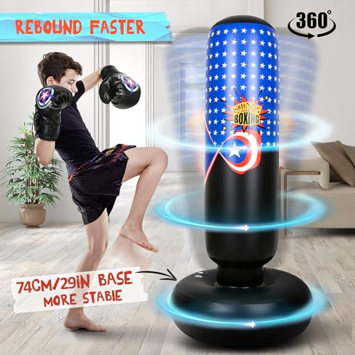 Punching Bag for Kids, All Star 66 Inch Kids Punching Bag with Gloves for Karate, Taekwondo, MMA