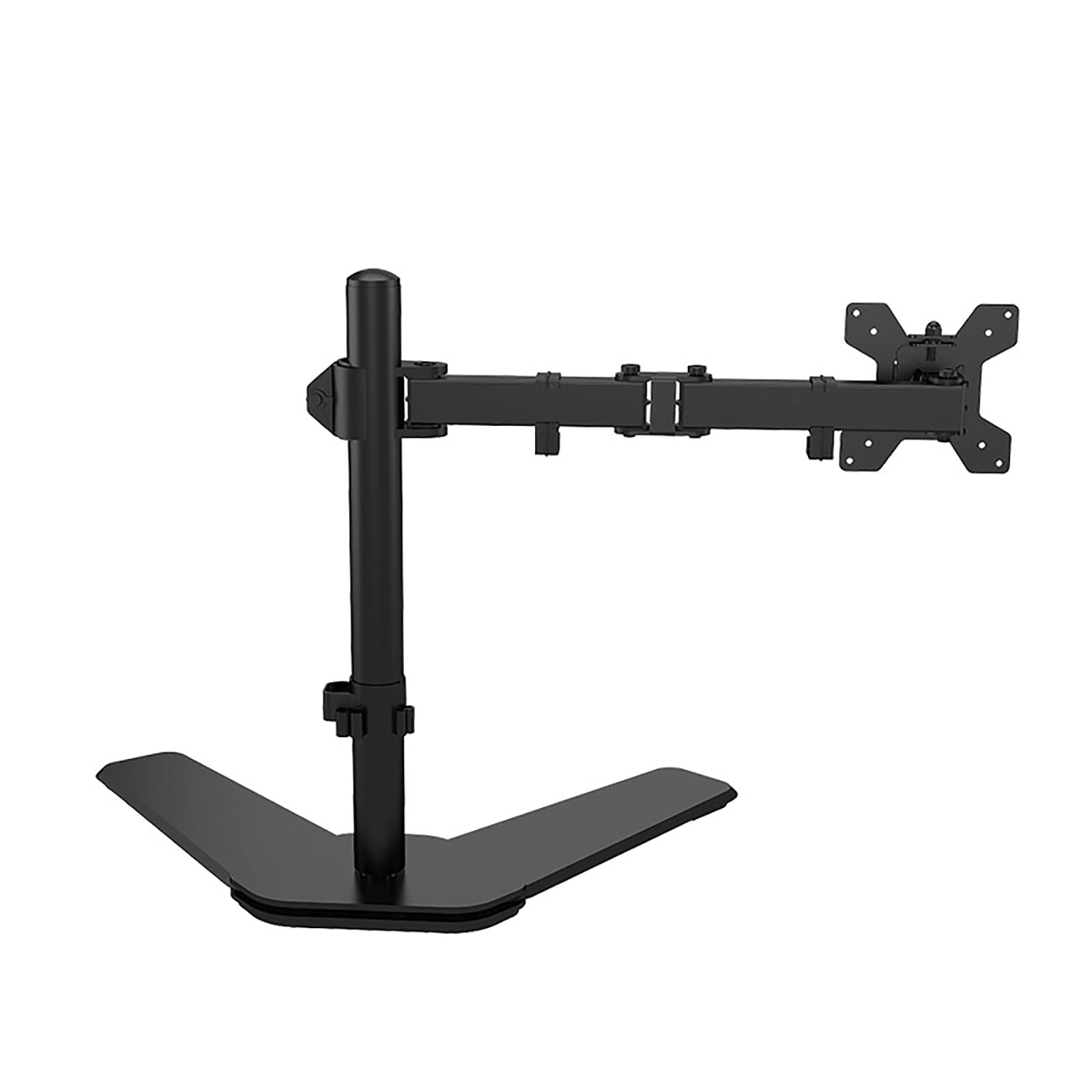 asdchZen Single Monitor Desk Stand,Fully Adjustable Desk Mount Stand For 14-32 Inch Tvs,Swivel,Height Adjustable,Rotation,Holds One Screen