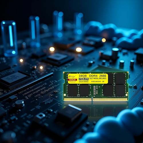 Image of Dolgix Gold 16GB DDR4 2666MHz Laptop /Notebook RAM (Memory) CL-19 (2Rx8 Dual Rank) SO-DIMM | PC4-21300, 5 Year-Warranty (Made in India)