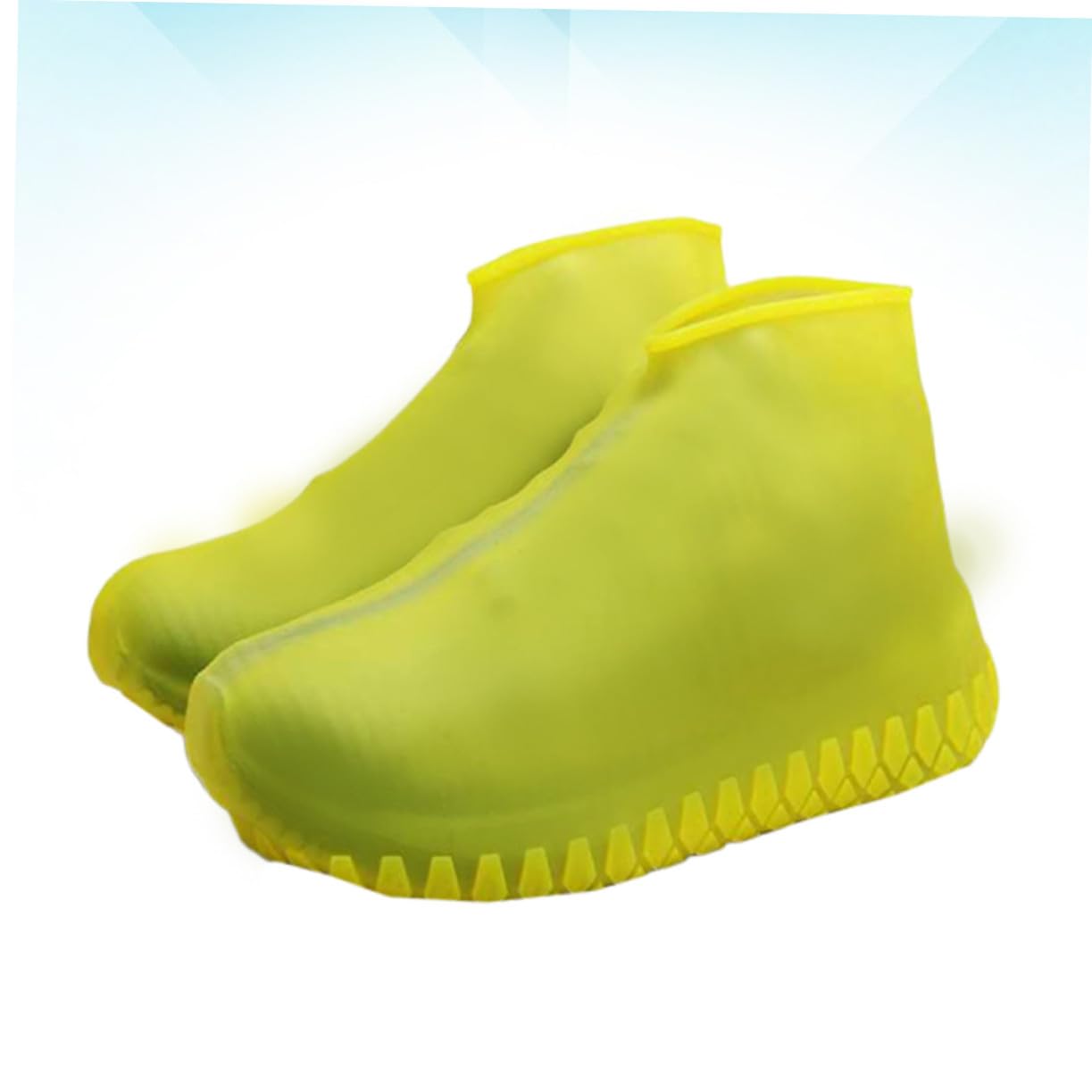 3 Cubrezapatos Impermeables Amarillos Talla para Adultos Unisex Funda Antideslizante para Lluvia y Barro Reutilizable Fácil de Limpiar y Almacenar