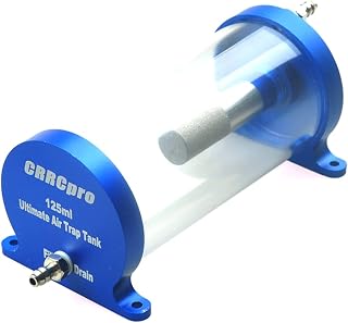 HAPPYMODEL CRRCPRO Fuel Tank Anti-Bubble 125ml/250ml CNC Transparent for Turbojet RC Jet Aircraft (Blue,125ml)