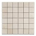 White Pearl/Botticino Marble 2 X 2 Polished Mosaic Tile - Lot of 50 Sheets