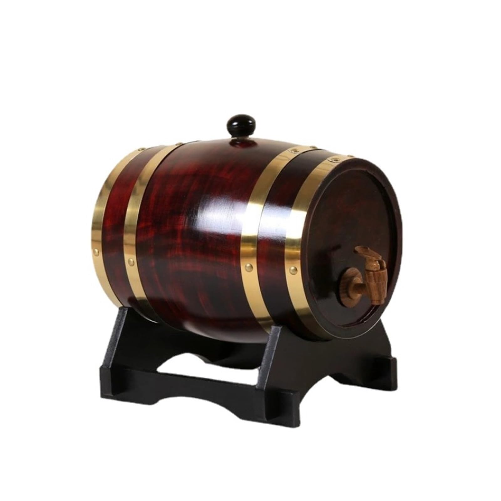 Botte di legno di rovere, per uso domestico, per vino rosso, serbatoio interno, barile per vino, barbecue, birra, vino (1,5 L)
