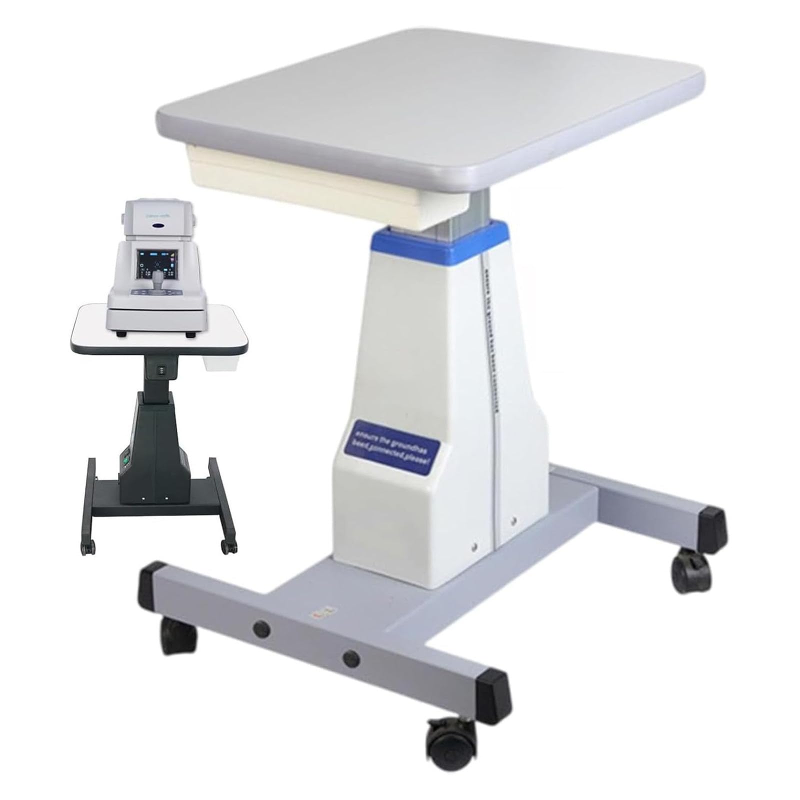 BeoyNot Equipment Lift Tables with Wheels, 65-82cm Height Adjustment White