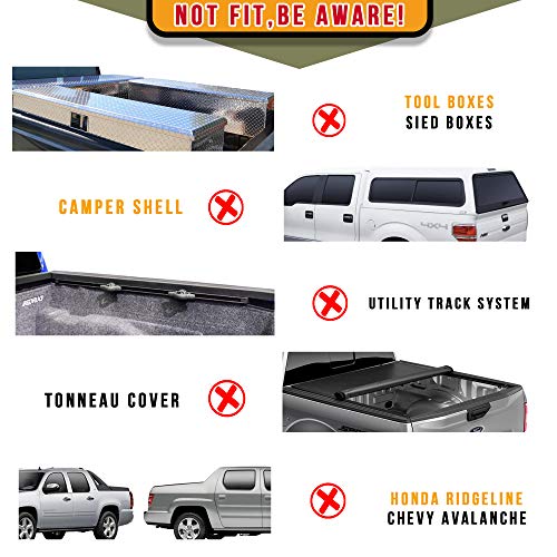 800lbs Capacity Truck Rack with (8) Non-Drilling C-Clamps Heavy Duty Extendable Universal Pickup Ladder Rack Two-bar Set Matte Black One Pair