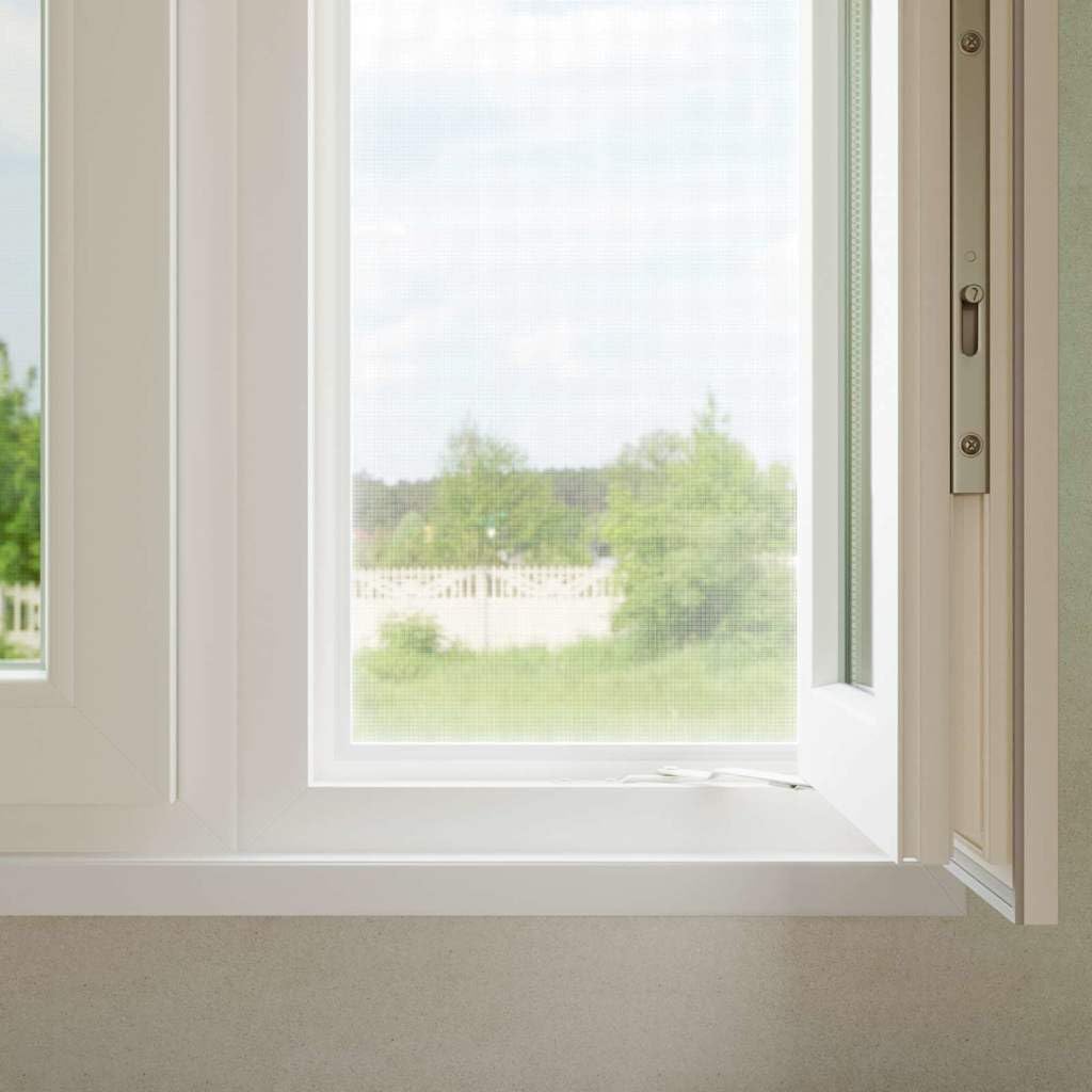 Insektenschutzgitter Weiß 80 x 500 cm, Glasfaser Fliegengitter für Fenster und Türen, robustes Mückennetz für Terrasse und Veranda, langlebiger Insektenschutz, Garten