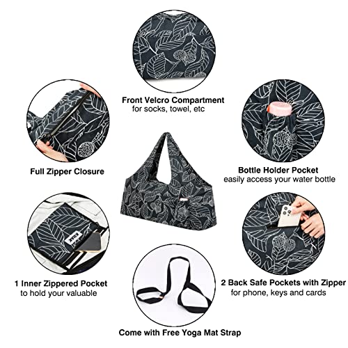 KUAK Yoga Mat Bag, Large, Full Zipper, 5 Pockets - Image 3