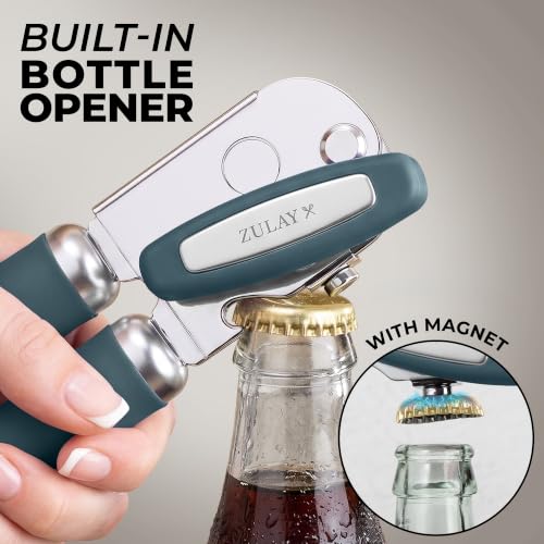 Image of Zulay Kitchen Stainless Steel Swing Open Manual Can Opener Comfortable Grip