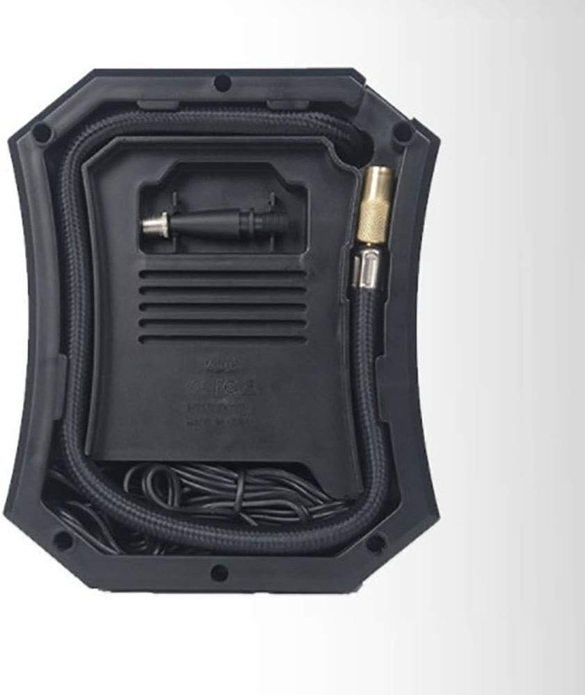 電動空気入れ 自動車オートバイや自転車用ポータブルカーエアーコンプレッサーポンプ12V DC 100 PSIケーブル 家庭用 (色