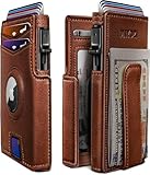 MIYOZI Airtag Wallet for Men,with Money Clip 10 Cards Metal Case Smart Slim Pop Up Credit Card Holder Flip with Magnetic Closure RFID Blocking Wallet with Gift Box