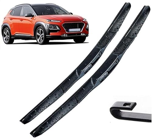 Limpiaparabrisas híbrido delantero compatible con Hyundai Kona 2017-2023 parabrisas ventana coche lluvia cepillos 26 pulgadas + 16 pulgadas