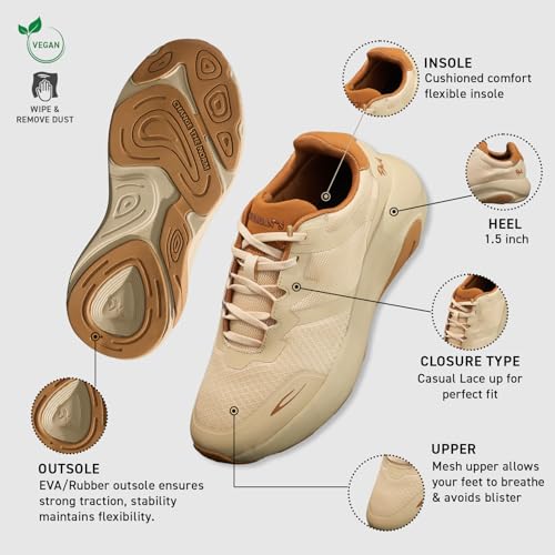 Image of Neeman's Color Block Sneakers for Unisex | Two-Tone Casual Shoes with Breathable Recycled Mesh Upper, Dual-Layer Cushioning, Pressure-Mapped Grip & Seam-Smooth Comfort