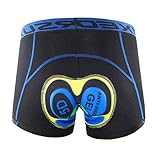 # Ropa interior de ciclismo para hombre, con acolchado de gel 5D, pantalones cortos de ciclismo para hombre (amarillo, S)
