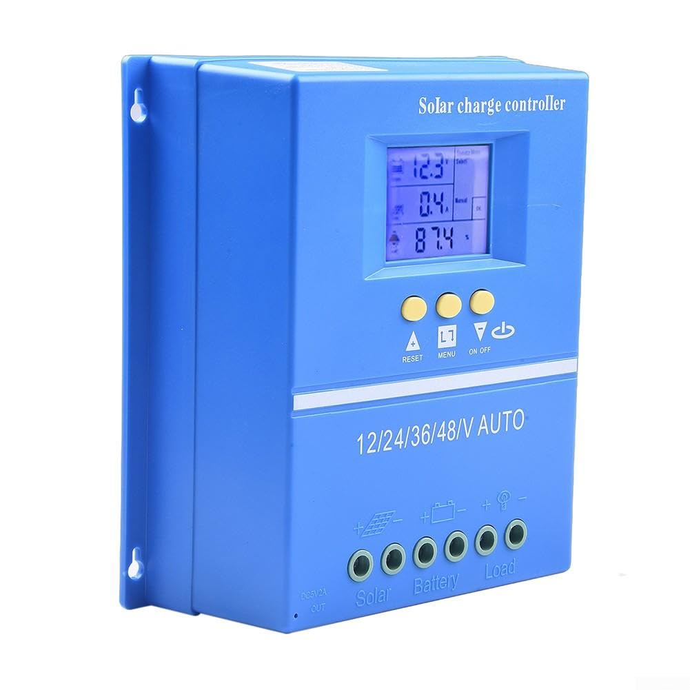 MPPT para regulador de carga solar, pantalla LCD de 70 A, 12 V, 24 V, MPPT, regulador solar de 80 A, para lifepo4, gel para batería, regulador de panel solar, 90 A, con puerto USB dual de 5 V
