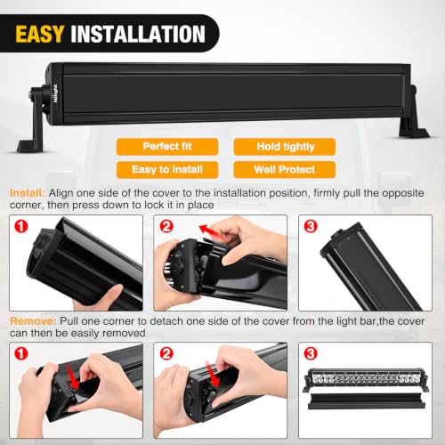 Image of Nilight 22 Inch Spot Flood Combo LED Light Bar Black Cover