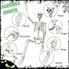UMEELR 5.4FT Halloween Skeletons, Full Size Skeleton with Skeleton Dog, Plastic Life Size Human Skeletons for Halloween Graveyard Haunted House Party Decoration #3