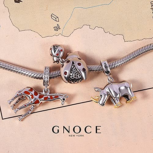 Image of GNOCE Cute Animal Collection Charms 925 Sterling Silver Pendant Dangle Bead Charm Fit for Bracelets and Necklaces, Hand-Finished Keepsake Jewelry Gift for Women, Girls, Mother, BBF