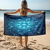 Strandtuch 70X150 Dunkelblau Mikrofaser Handtuch Beach Towel,Strandlaken,Strandtücher,Picknickdecke wasserdichte Stranddecke, Stranddecke Sandfrei für Strand, Park, Camping, Wandern