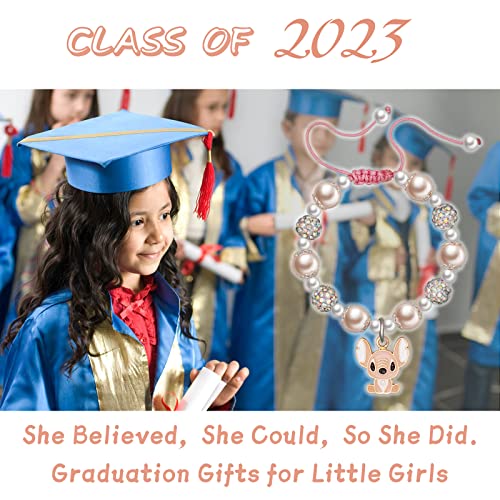 Liny Pink Pearl And Rhinestone Bracelet For Little Girls Charm Bracelet Stitch Bracelets Birthday Graduation Gifts For Niece Daughter Granddaughter (Class Of 2023 Gifts) #TOP1