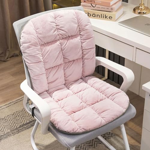GKWW Desk Chair Cushion Non-Slip Rocking Seat Cushion Office Chair Pad Dorm Seat Cushion with High Back Support Soft Seat Pad with Ties for Office Car Home Dining Room Kitchen