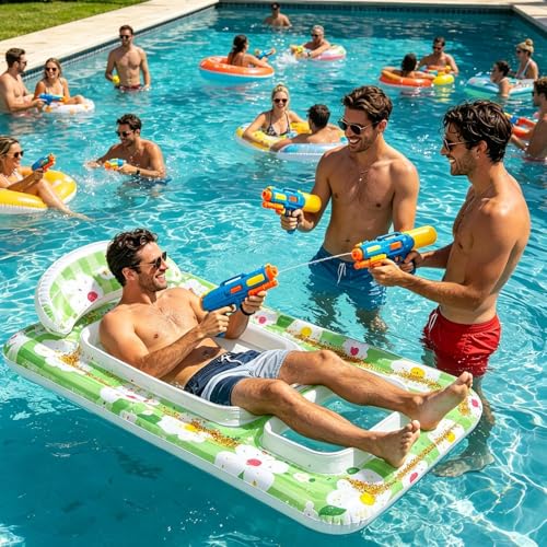Radeau flottant gonflable stable avec porte-gobelet intégré - 7