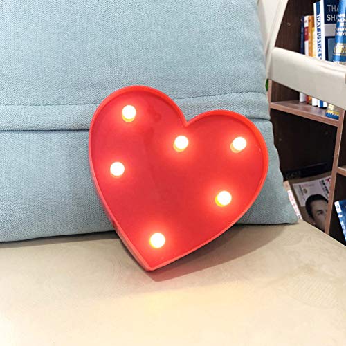 FAVOMOTO Amor Luz de Sinal de Coração Levou Forma de Coração Luzes Decorativas Noite Luz Casamento D