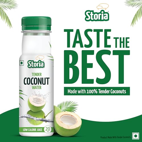 Image of Storia Tender Coconut Water- No Added Sugar - Pack of 18 X 200 ml PET Bottle | Everyday hydration pack