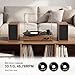 Vinyl Record Player with External Speakers, Vintage 3-Speed Turntable with Dual Speakers, Bluetooth Music Playback, MP3 PC Recoding, AUX Input Headphone Jack and RCA Out, Classic Walnut