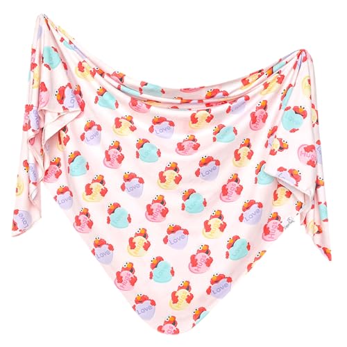 Image of Copper Pearl Swaddle Blankets for Newborns | Soft Stretchy Receiving Blankets for Boys and Girls | Large 46 x 46 Inch Baby Blankets | Lightweight and Breathable Swaddles | Elmo Heart Candies