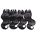 Unprocessed Brazilian Virgin Hair Brazilian Remy Hair Ombre Body Wave Bundles 4 pcs 10 inch 50 g/pcs Total 200 g Human Hair Extensions Hair Weaving (1B)
