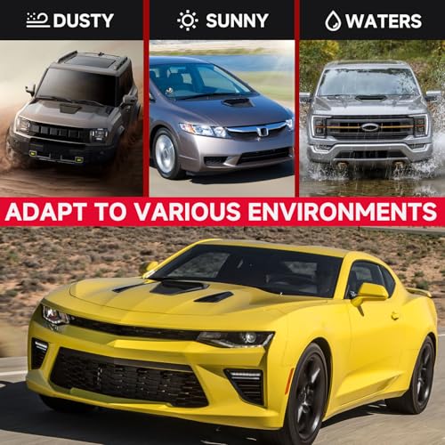 Image of DREAMOTOR Hood Scoops For Cars, Universal Hood Scoop Vents, Automotive Hood Scoops for Trucks Compatible with F150 F250 F350 Dodge Ram 1500 2500 Toyota Tundra GMC Sierra 1500 2500 Jeep Wrangler