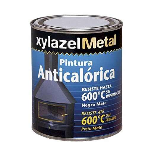 XYLAZEL 6070102 Pintura anticalorica 375, Negro, 375ml