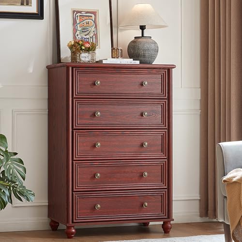 RWYHG Farmhouse 5 Drawers Dresser for Be…