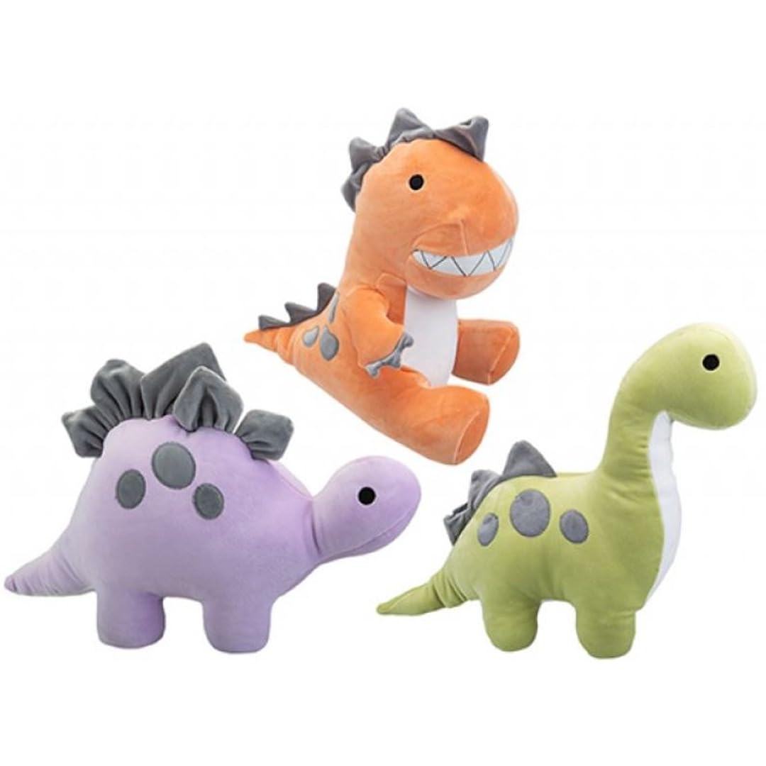 Adorable Oh So Soft Dinosaurs - 45 cm (1 Pc.) - Jumbo Assorted Plushies (T-Rex, Stegosaurus, Diplodocus) - Perfect Cuddle Buddies for Kids