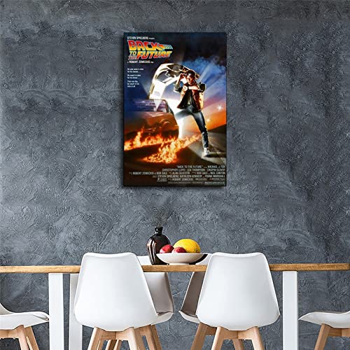 Lffii Back To The Future Time Travel Movie Poster Decorative Painting Canvas Wall Art Living Room Posters Bedroom Painting 16X24Inch(40X60Cm) #TOP3