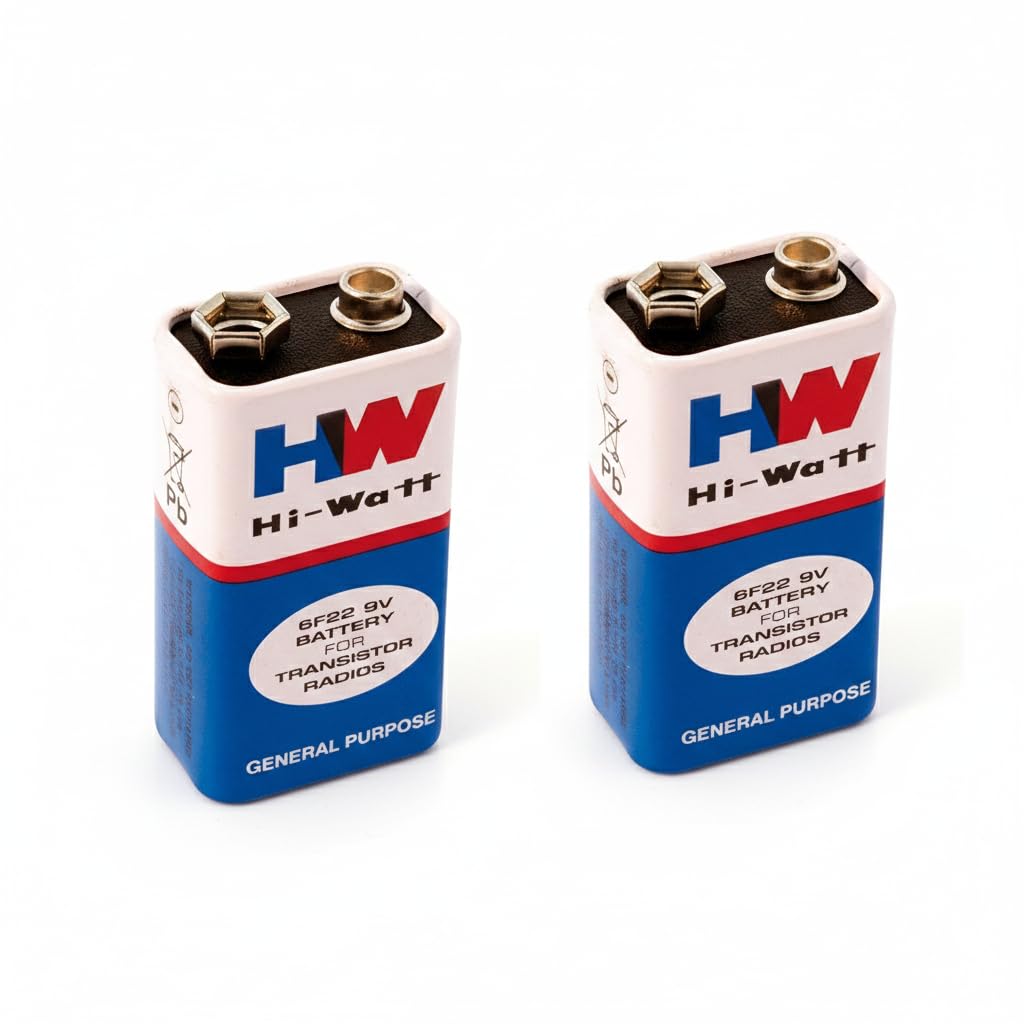MICROUSB Compatible with HW Hi-Watt 6F22 9V Battery (Pack of 2)