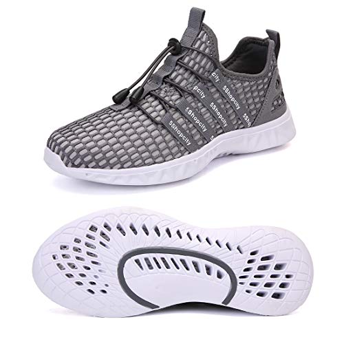Men's Quick Drying Aqua Water Shoes for Beach or Women's Water Sports Lightweight Slip On Walking Shoes