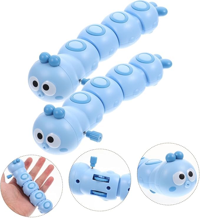 Image of ACROWN Cute Caterpillar Toys for Kids Sensory Worm Animal Wind up Colorful Toy Insect Figurines for Boys and Girls Multicolor (Pack of 1)