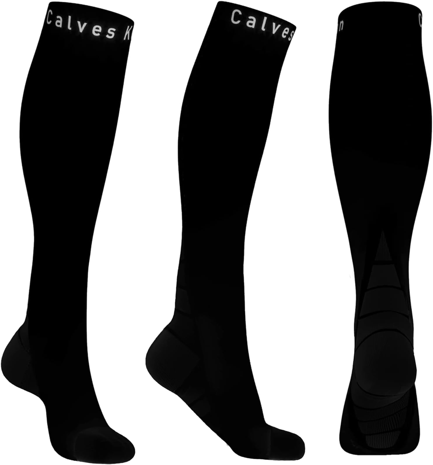 Calves Kelson (2 Pairs) Compression Socks/Stockings for Men & Women,Speed Up Recovery Circulation, Best Graduated Athletic Fit for Travel, Running, Nurses,Shin Splints, Flight,Maternity