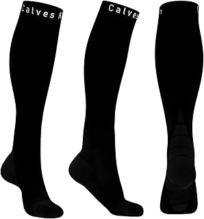 (2 Pairs)Compression Socks / Stockings for Men & Women,Speed Up Recovery BEST Graduated Athletic Fit for Travel, Running, Nurses,Shin Splints, Flight & Maternity Pregnancy. Boost Stamina, Circulation