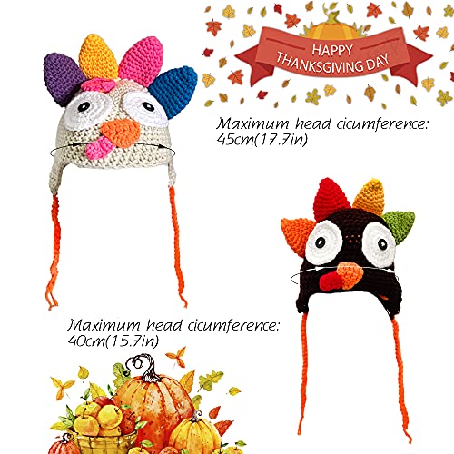 Ypser Baby Thanksgiving Christmas Beanie Turkey Knitted Cap Elk Hat Photo Prop #TOP4