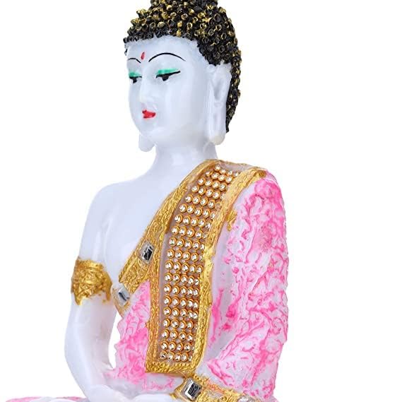 Image of WinsomeCollection Lord Buddha Showpiece for Home Decor | Table Showpiece for Living Room, Bedroom & TV Unit | Decorative Spiritual Idol | Gift Item | Statue for Gift (V2)
