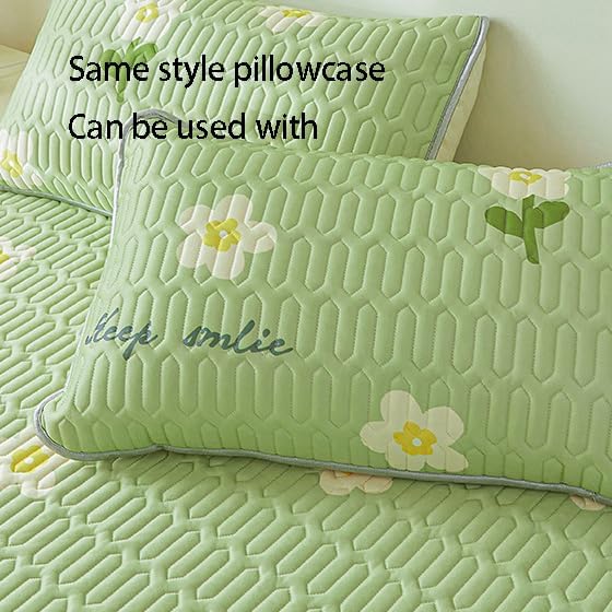 FCLDESHOP Bed Encasement,Children's Room Animal Print Latex Fitted Sheets, Kids Room Comfortable and Cool Solid Color Mattress Topper,White,180 * 200cm (1pcs)