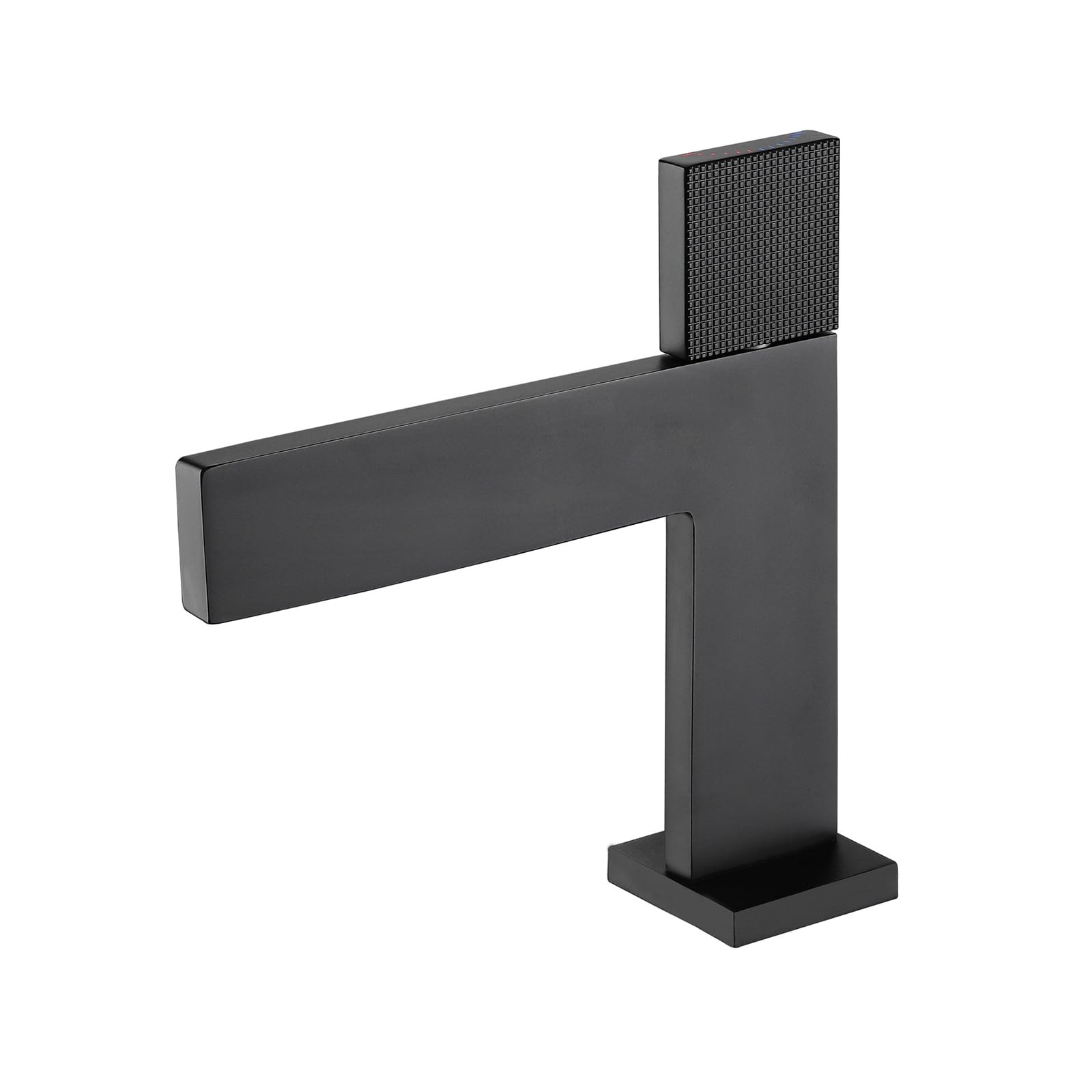 Mitigeur lavabo cascade eau chaude et froide robinet salle de bain noir mat
